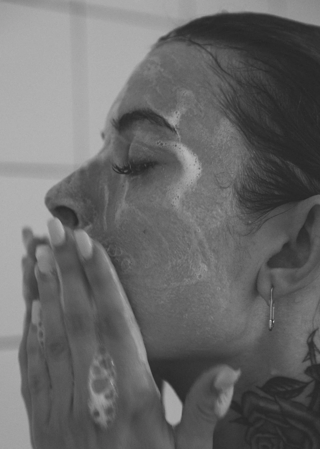 Photograph of facial cleansing