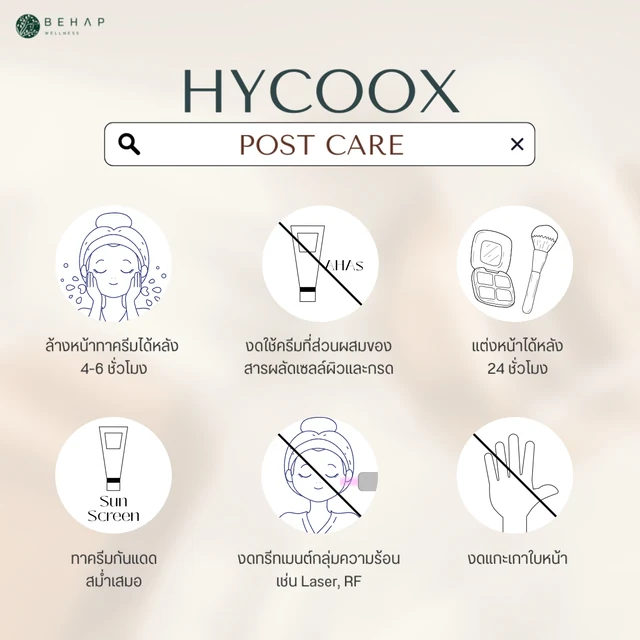 อาร์ตเวิร์กจากบทความ HYCOOX เดิม ภาพที่ 6: การดูแลหลังทำ